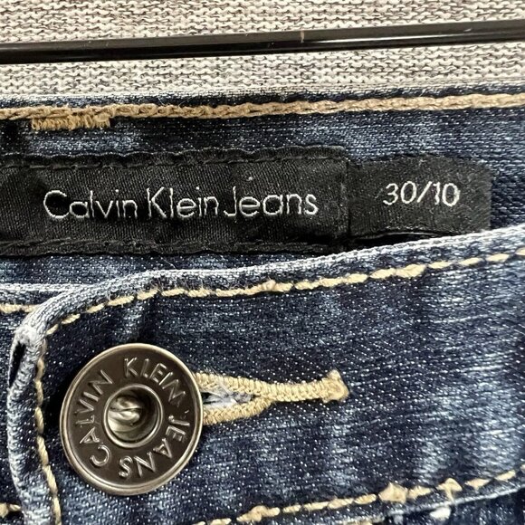 Calvin Klein Jeans Womens 6 Blue Skinny Straigth Denim Stretch Cotton Blend - Picture 4 of 14